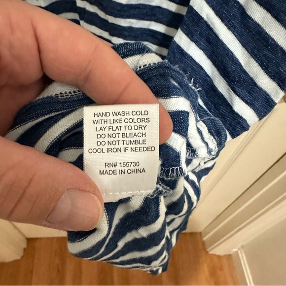 Blue and white plus size tunic RN#155730 - Picture 2 of 5